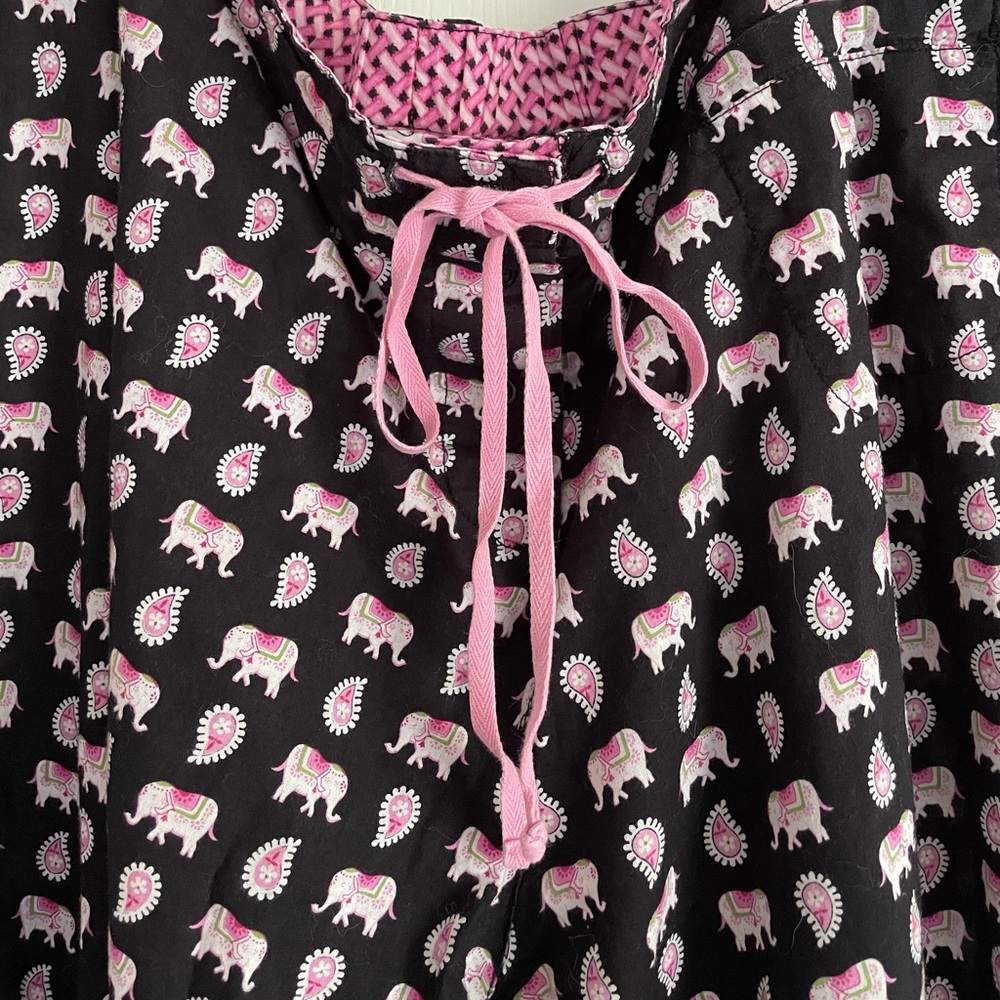 Vera Bradley PJ Bottoms Elephant Print SZ L